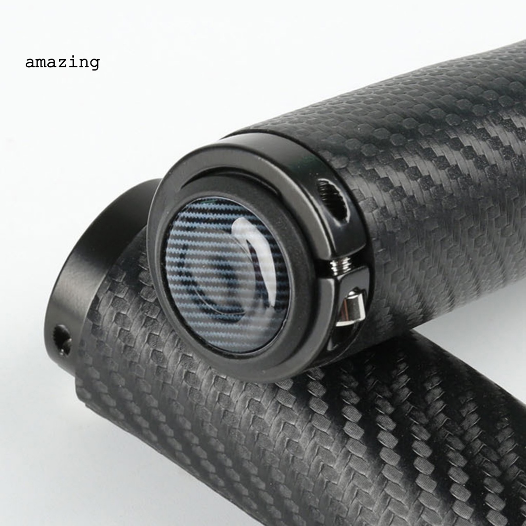 1 Bộ Vỏ Bọc Tay Lái Xe Đạp Giả Da Họa Tiết Sợi Carbon