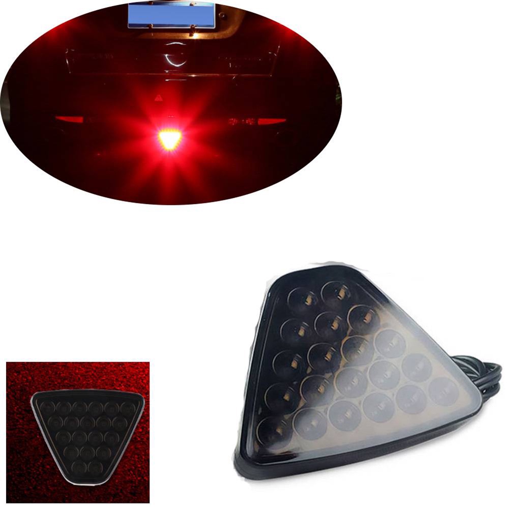 Đèn LED Hình Tam Giác Đỏ F1 3D Gắn Đuôi Xe Hơi