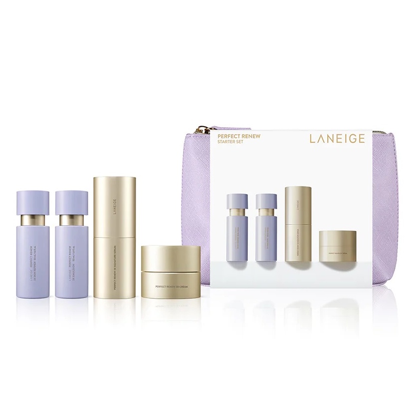 Bộ Tinh Chất Chống Lão Hoá, và căng bóng da Laneige Serum Perfect Renew 3X Signature 20ml & Quà Tặng
