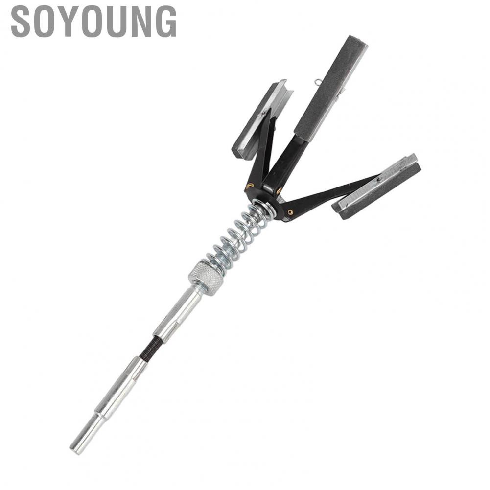 Soyoung Engine Cylinder Hone Deglazer  1 1/8in Stones Brake Cylinder Burnisher Hone Flexible Shaft Knurled Wheel  for Auto