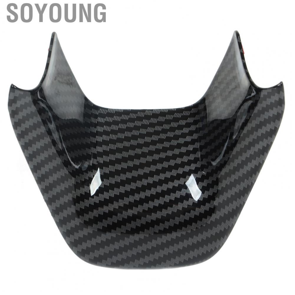 Soyoung Steering Wheel Cover Trim Carbon Fiber Style Solid Scratch Resistant Steering Wheel Decal  for Car