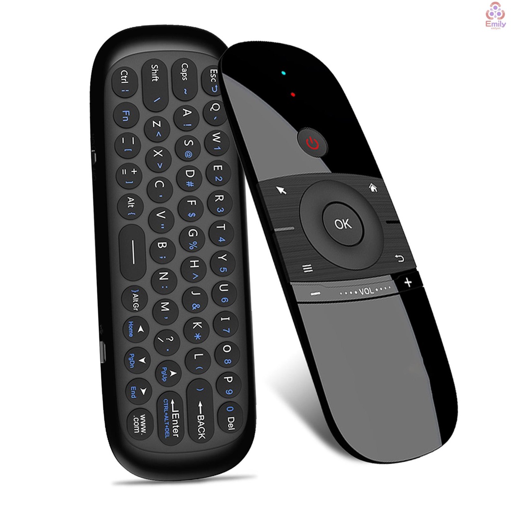Bộ Bàn Phím Và Chuột Không Dây W1 2.4G Cảm Biến Chuyển Động Hồng Ngoại 6 Trục Với Bộ Nhận USB Cho Smart TV Android TV BOX Laptop PC [19]
