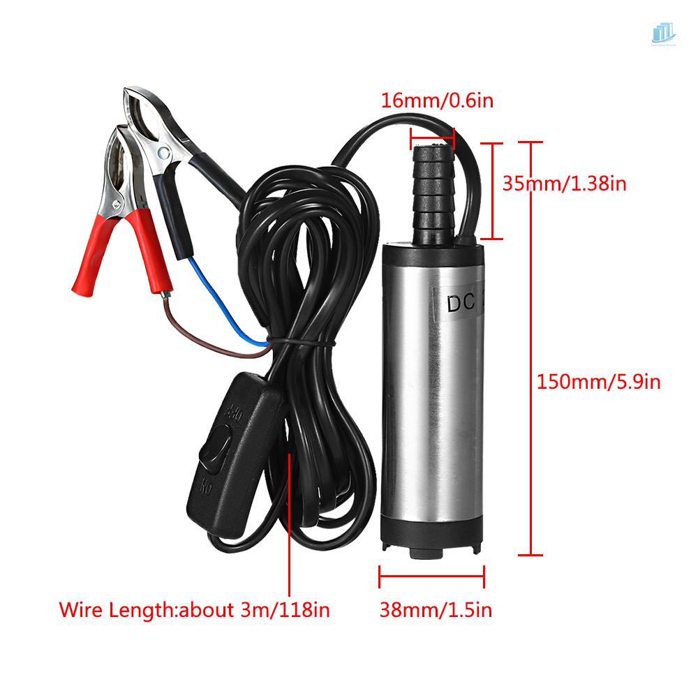 Bơm Nhiên Liệu 38mm DC 12V / 24V Chuyên Dụng