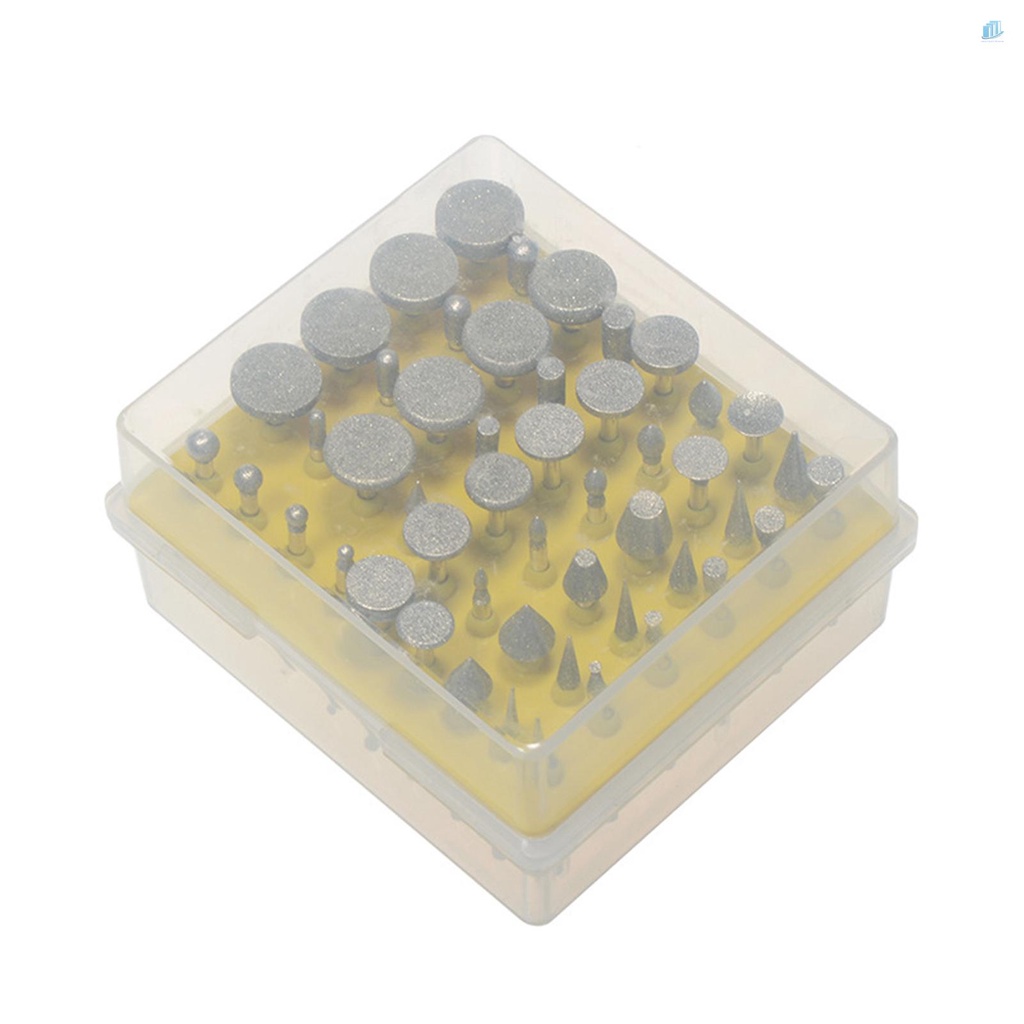 Set 50 Đầu Mài 1 / 8-Inch Mạ Kim Cương Chuyên Dụng Cho Máy Khoan Cắt / Đánh Bóng Se