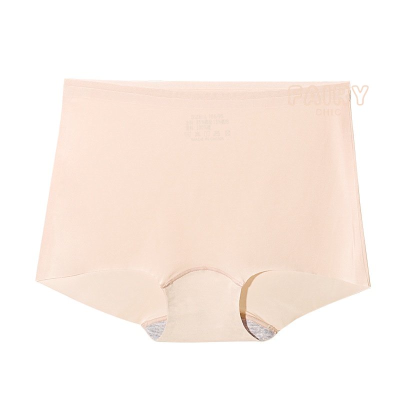 Quần Lót boxer Lưng Cao Chất Liệu cotton Lụa Mát Kháng Khuẩn size Lớn Thời Trang Quyến Rũ Cho Nữ