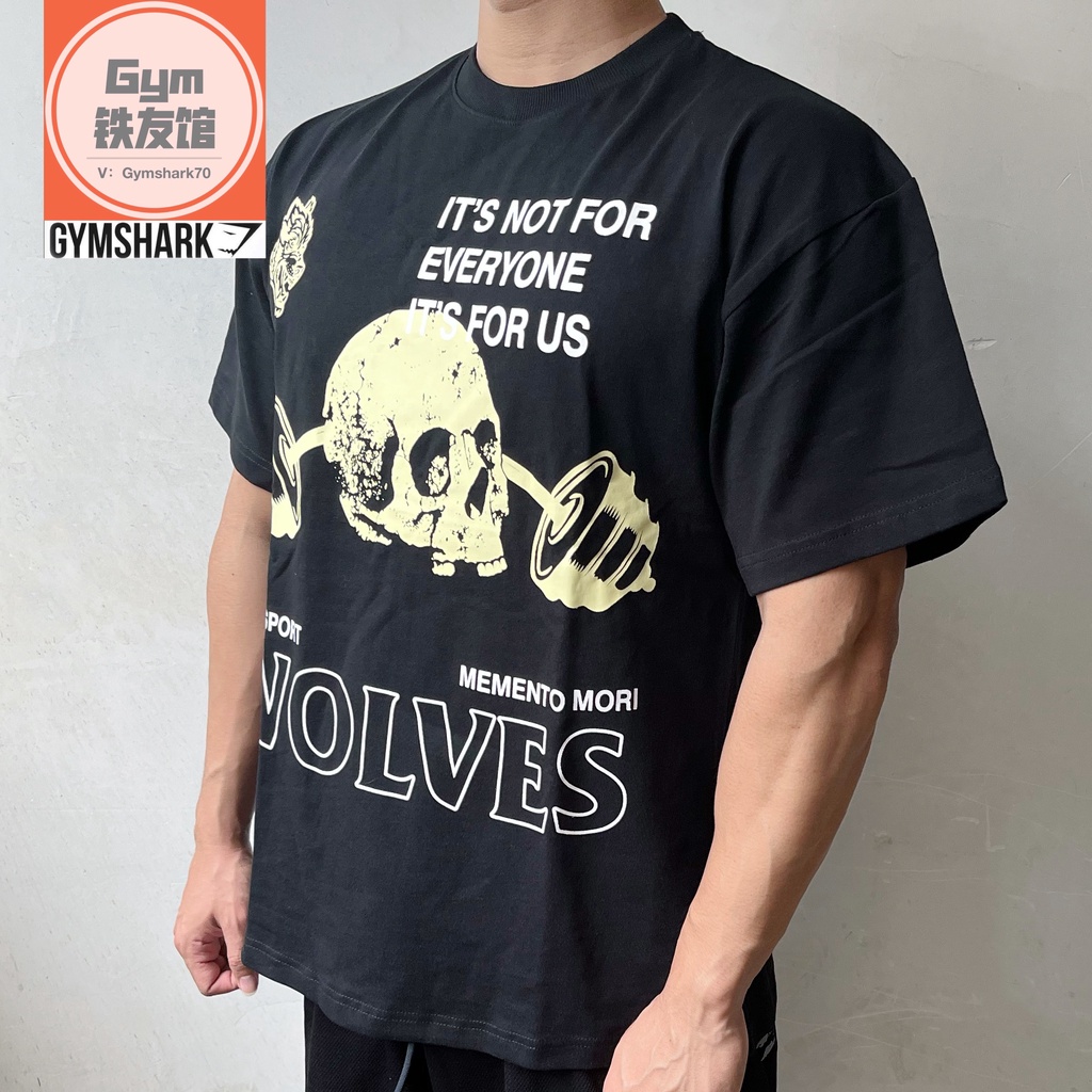 Áo Thun cotton Ngắn Tay Dáng Rộng In Hình Đầu Lâu DARCSPORT Cá Tính Cho Nam Nữ