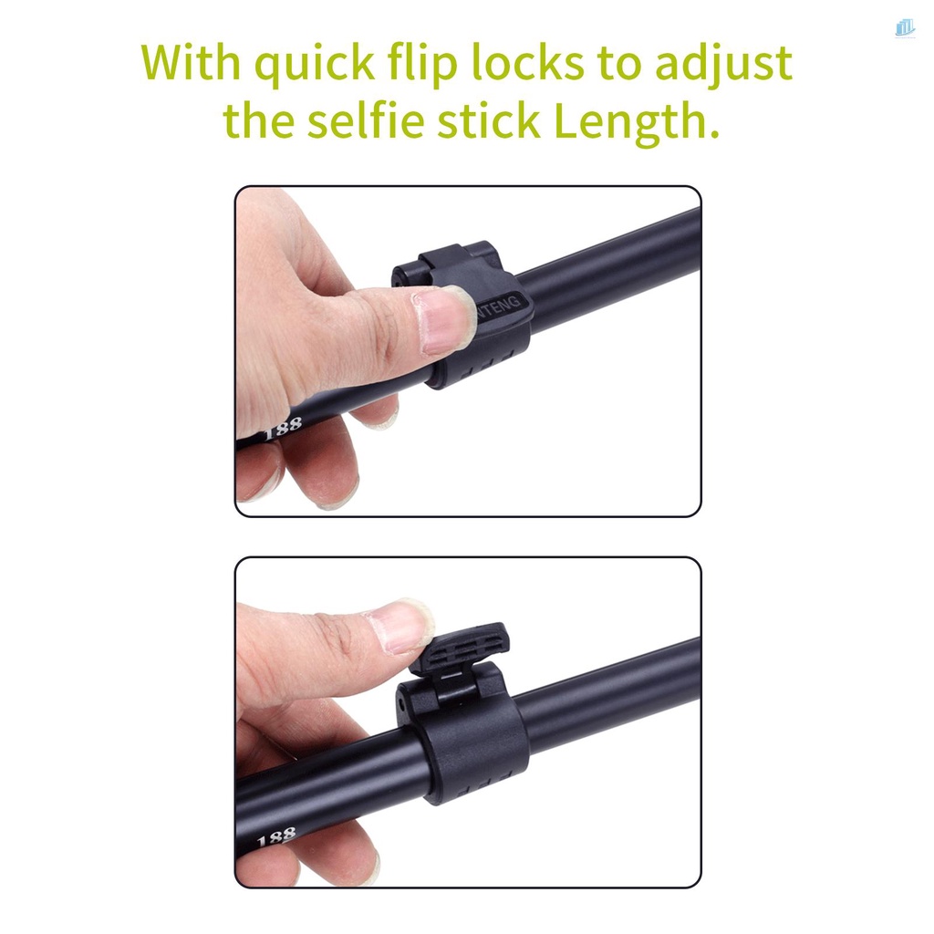 YUNTENG Gậy Tự Sướng Cầm Tay Bằng Hợp Kim Nhôm Với Ốc Vít 1 / 4 Inch Cho Máy Ảnh Kỹ Thuật Số Thông Minh