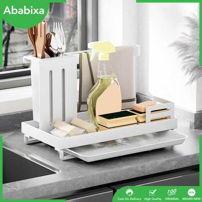 [Ababixa] Kệ Để Bàn Chải Đánh Răng / Kệ Bồn Rửa Đa Năng Có Thể Điều Chỉnh Cho Nhà Bếp / Phòng Tắm