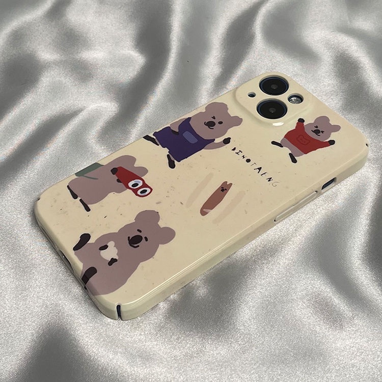 Phù Hợp Ốp Điện Thoại Cứng In Hình Động Vật Hoạt Hình Cho Apple plus1413 14 pro 1311 G6ZH
