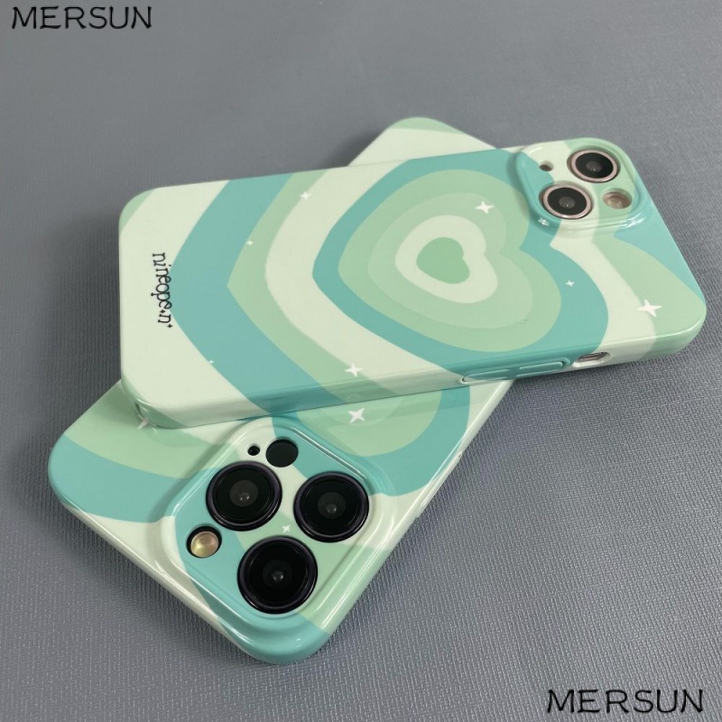 Ốp Điện Thoại Cứng In Hình Trái Tim Phong Cách Mới Cho Iphone xsmax11 12 / 14 xr 13 Inch