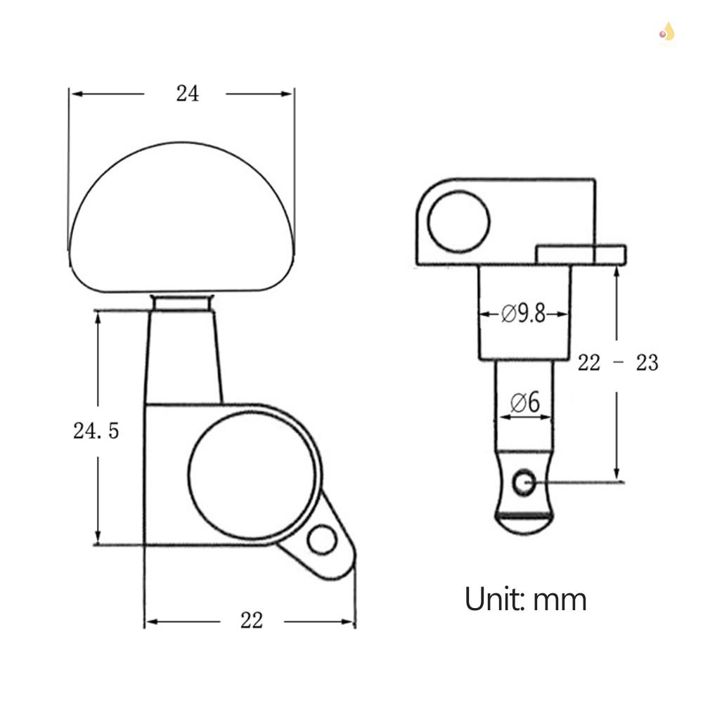 Bộ 6 Núm Vặn Điều Chỉnh Dây Đàn Guitar Điện / Acoustic 3L3R Tiện Dụng