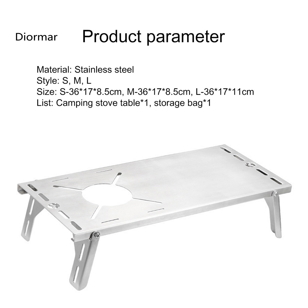 Bàn Xếp Bằng Thép Không Gỉ Chống Gió Tiện Dụng Cho Các Hoạt Động Ngoài Trời