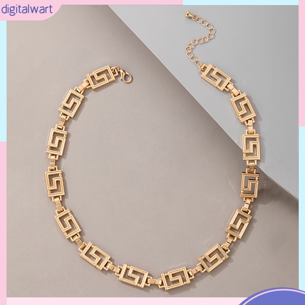 Vòng Cổ Choker Một Lớp Họa Tiết Hình Học Phong Cách Retro Thời Trang Cho Nữ