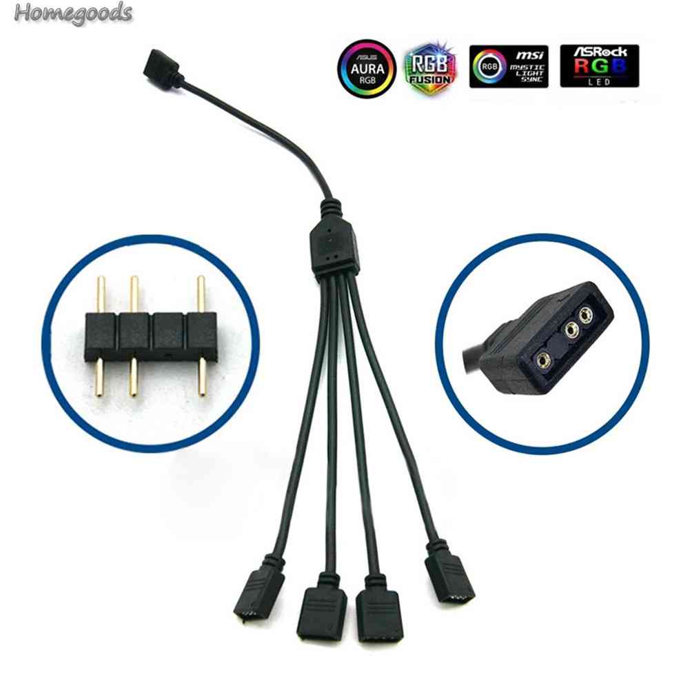 Cáp Chia Cổng RGB 5V 3Pin 2023 Mới Cho Đèn LED MSI ASUS