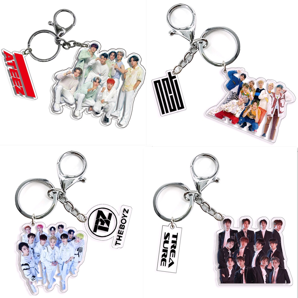1 Móc Chìa Khóa Acrylic In Hình Nhóm Nhạc Hàn Quốc NCT TXT THE BOYZ ATEEZ GOT 7 E Eunhypen SEVENTEEN