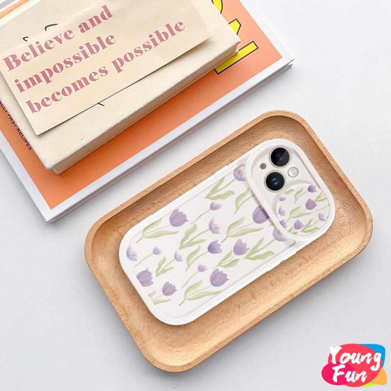 Ốp lưng hoa tulip Trượt iPhone 14 XR 13 11 12 Pro Max 8 7 6 6S Plus X Xs Max Se 2020 13 12 11