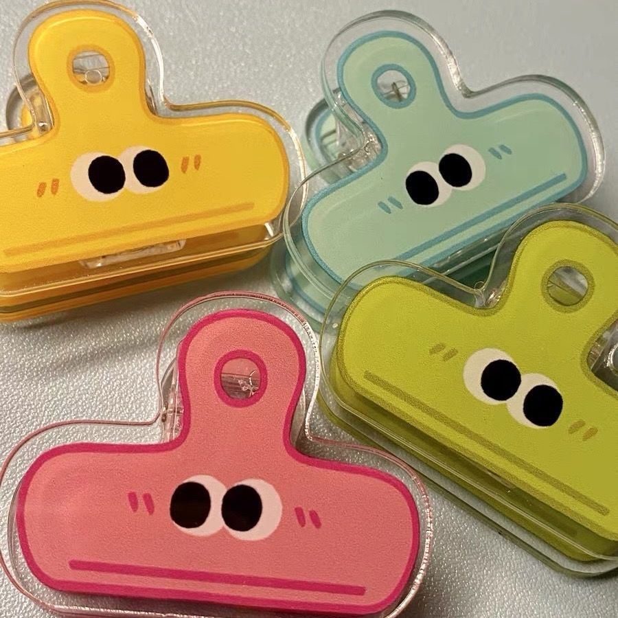 Kẹp Giấy Bằng Acrylic Hình Đôi Mắt Hoạt Hình Dành Cho Văn Phòng / Trường Học