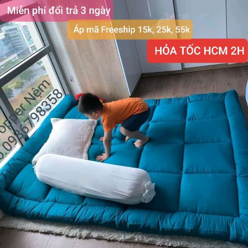 Đệm TOPPER Nệm Cuộn Trải Sàn Ngủ Gấp Gọn Kích Thước 1m đến 2m2.