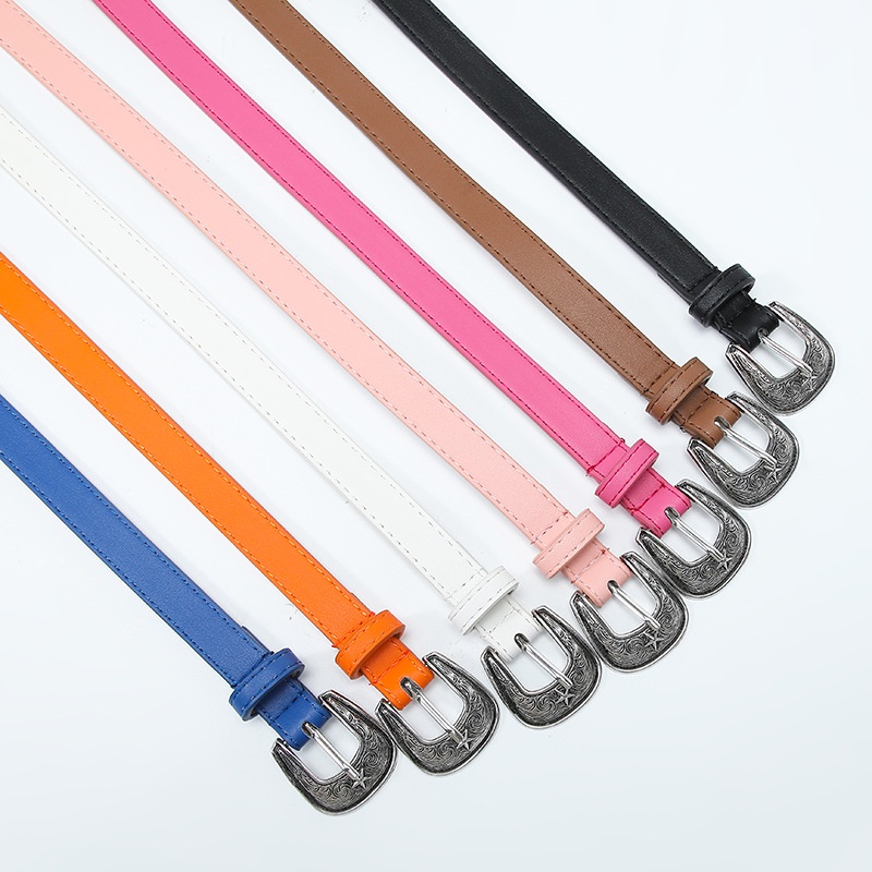 Thắt Lưng Mỏng Cài Khóa Khắc Họa Tiết Cổ Điển Mới 2023