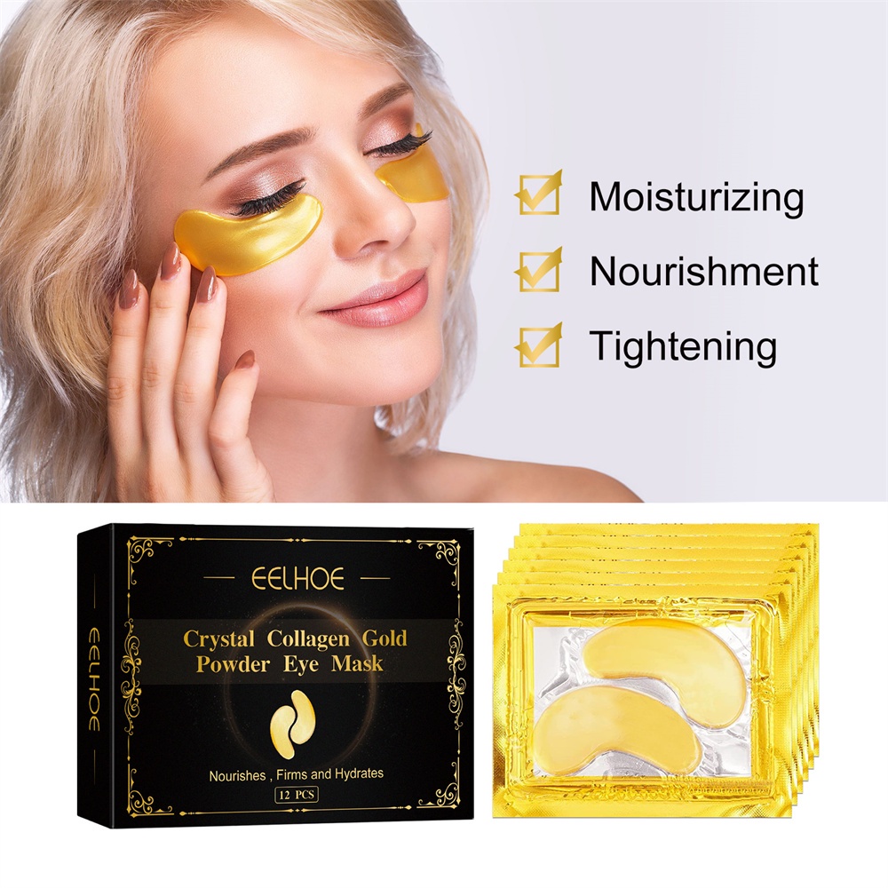 Eelhoe Collagen Vàng Mặt nạ mắt giữ ẩm phù hợp với làn da đẹp các bản vá lỗi cho chăm sóc mắt, làm sáng, thắt chặt, và chu vi mắt mỹ  -ampere