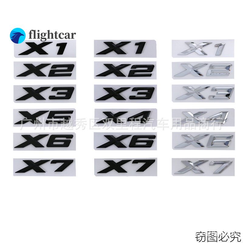 Miếng Dán In Chữ Số Trang Trí Đuôi Xe Hơi BMW X1 X2 X3 X4 X5 X6 X7 GT