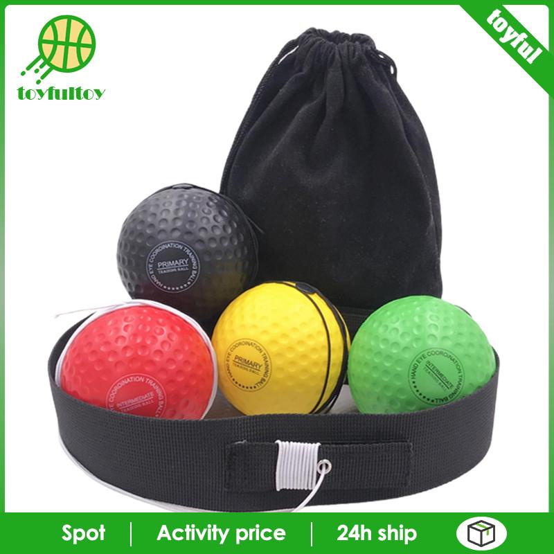 Set Băng Đô + Bóng Tập Boxing / Thể Hình Tại Nhà Màu Đỏ Đen