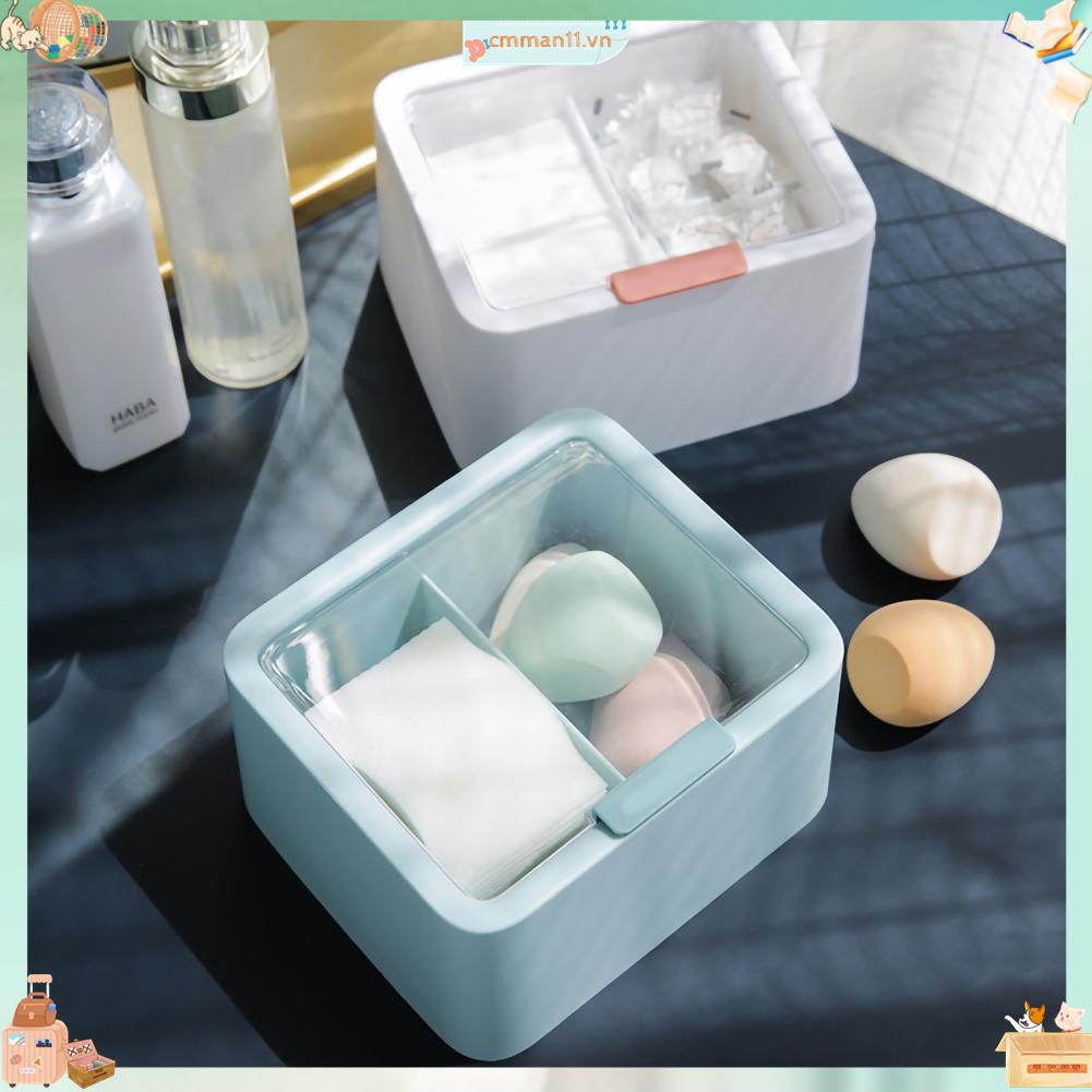 Keep order Hộp Bảo Quản Mỹ Phẩm Nhựa Chống Bụi Đôi Lưới Đựng Đồ Trang Điểm Có Nắp Đậy Cho Bông Chỉ Nha Khoa cmman11.vn