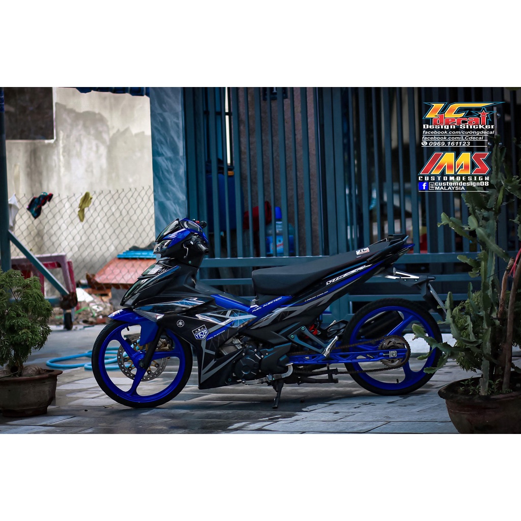 Tem rời Exciter 150 xe đen - Mẫu Y15ZR