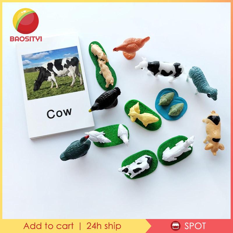 [Baosity1] Thẻ Học Tập Ghép Động Vật Chắc Chắn Cho Trẻ Mẫu Giáo