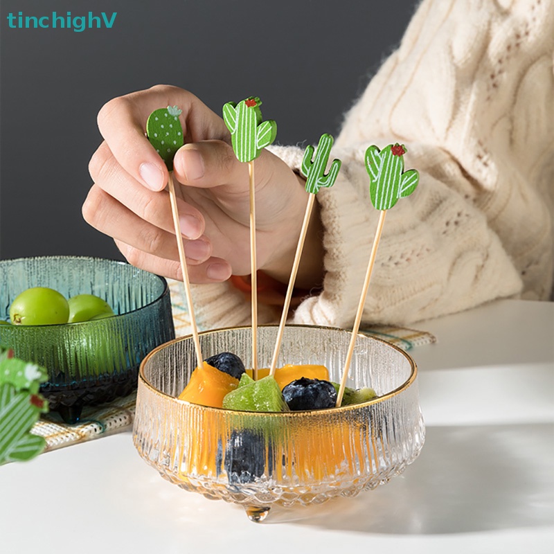 Set 20 Xiên Tre Ăn Trái Cây / Bánh Cupcake Dùng Một Lần