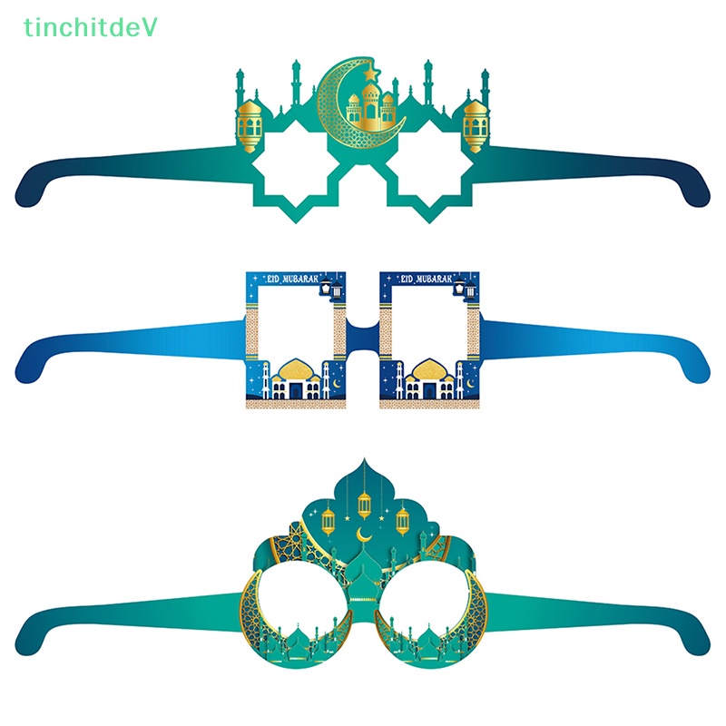 Bộ 6 Kính Giấy Chủ Đề Eid AL Adha Mubarak Vui Nhộn Dùng Trang Trí Tiệc