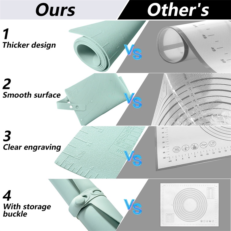 Thảm Silicon Chống Dính Cỡ Lớn 40x60cm Dùng Làm Bánh Tiện Dụng