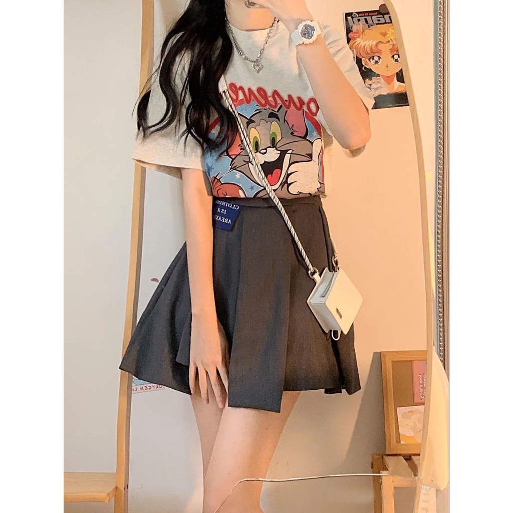 Set Áo Thun Và Chân Váy Thời Trang Hè Xinh Xắn Cho Nữ