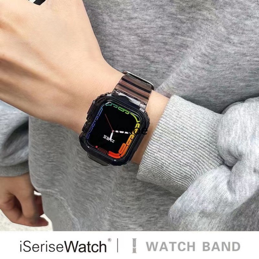 Dây Đeo Thể Thao Trong Suốt 49mm 44mm 45mm 38mm 4 3 2 1 Cho iWatch Series 8 SE 7 6 5 41mm 42mm 40mm