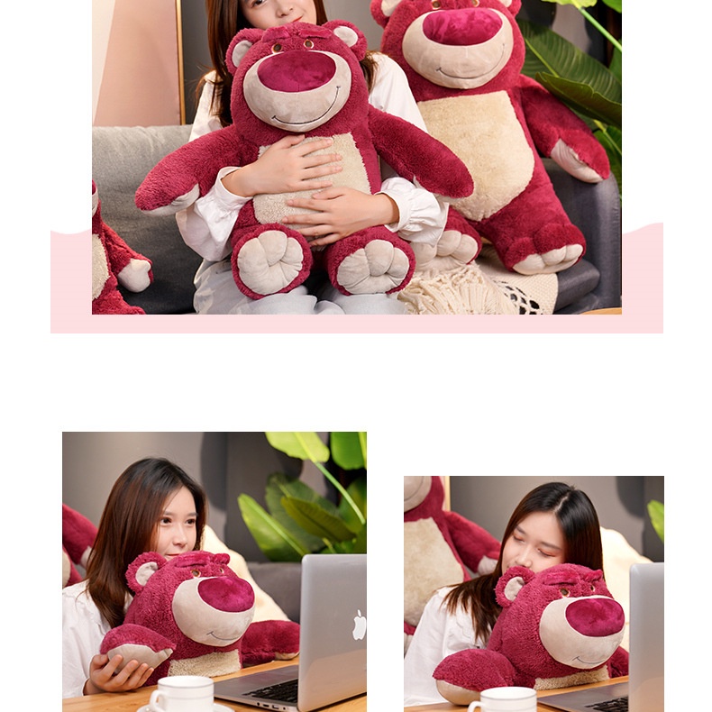 Thú Nhồi Bông Hình Gấu Dâu Tây Đáng Yêu Cho Bé