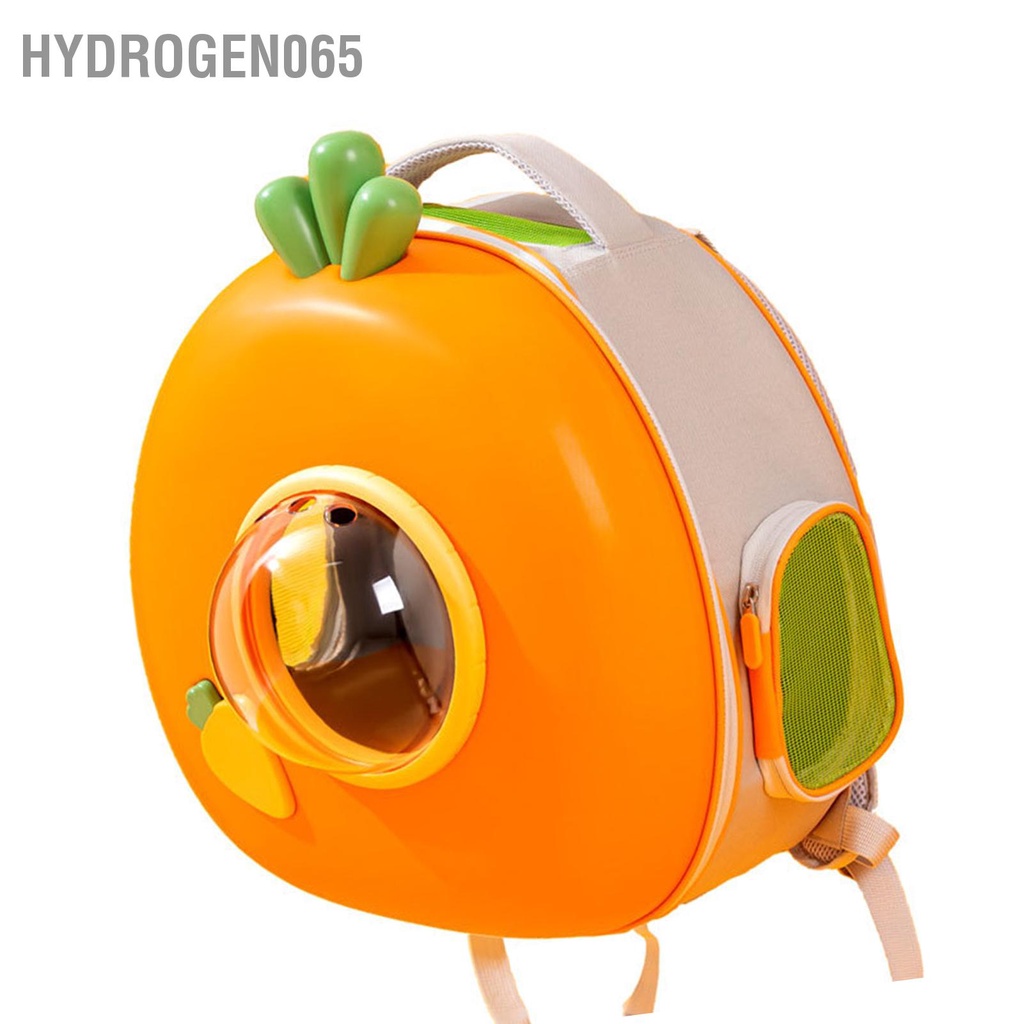 Hydrogen065 Ba lô cho mèo Cà rốt dễ thương Di động Cửa sổ trong suốt Thoáng khí Thông gió Không gian lớn chở thú cưng