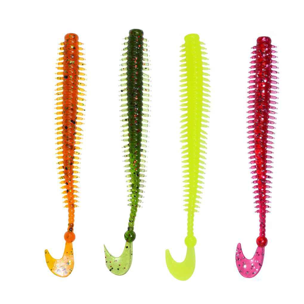 10 Mồi Giun Giả Câu Cá Mềm 90mm / 1 6g