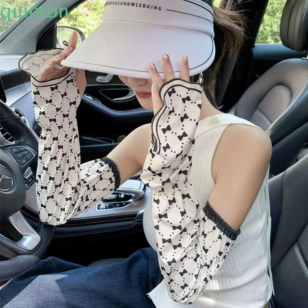 Găng Tay Chống Nắng Bằng Lụa Lạnh Mỏng Thoáng Khí Cho Hoạt Động Ngoài Trời