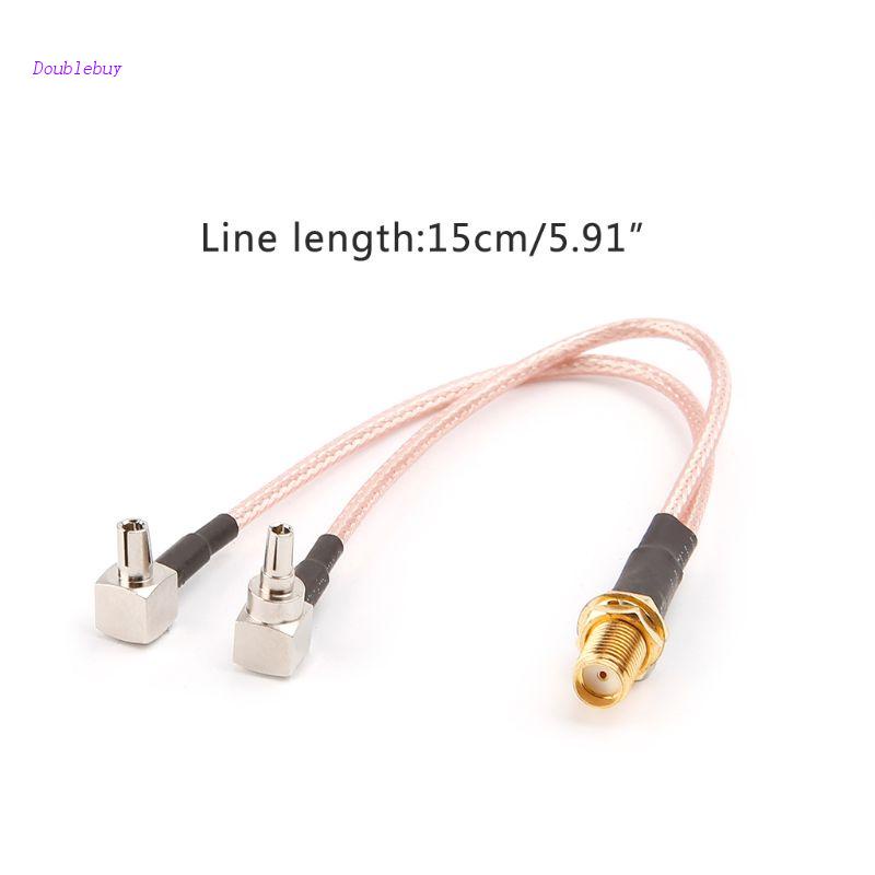 Bộ Chia 2 Phích Cắm SMA Cái Sang TS9 &amp; CRC9 Đực RG316