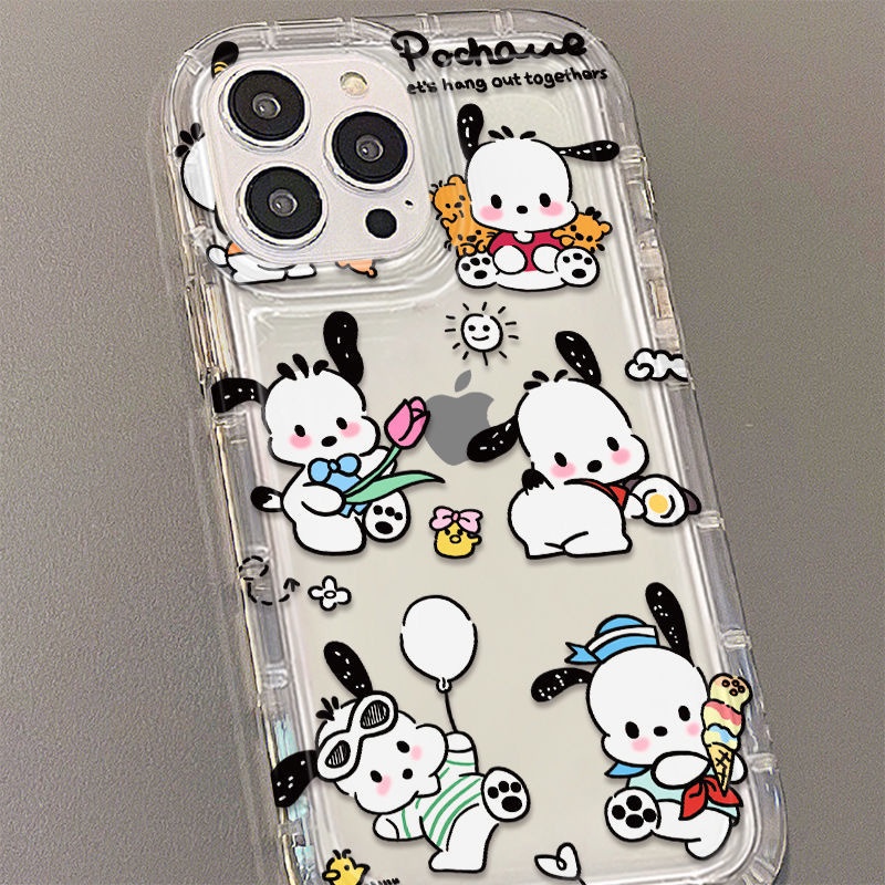 ✅Ốp Điện Thoại Silicon Màu Trong Suốt Hình Chú Chó Pacha HJ0U Cho Iphone 14pro 13 118P Xr 12 xs 7max