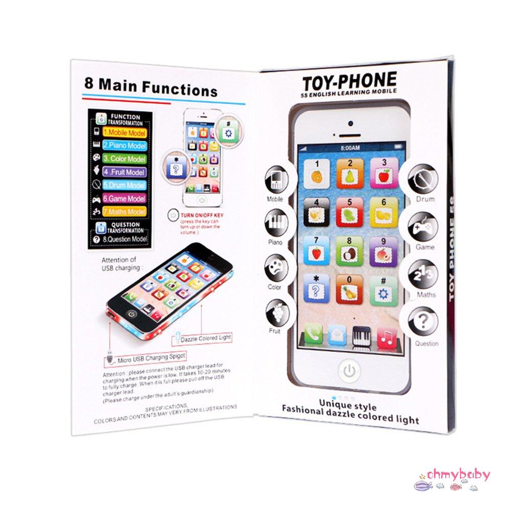 [OMY] Âm Nhạc Tiếng Anh Mô Phỏng Học Đèn Đồ Chơi Điện Thoại Di Động Câu Chuyện Máy Giáo Dục Sớm Với Cáp Usb [P/2]