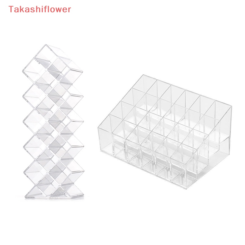 Khay Nhựa Acrylic Trong Suốt 16 / 24 Ngăn Đựng Son Môi Tiện Dụng