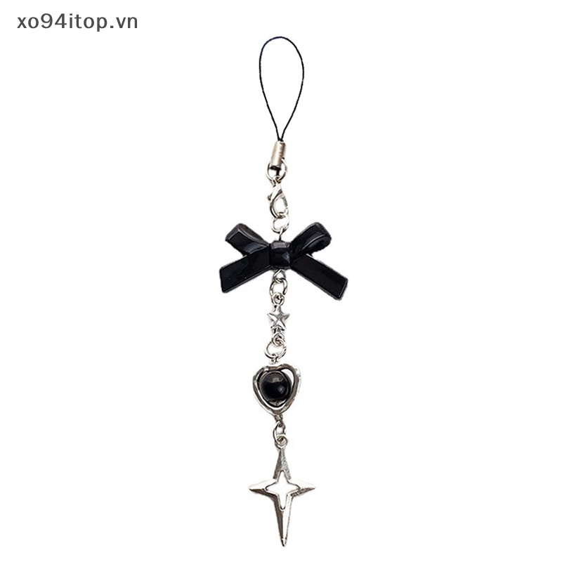 Móc Khóa Điện Thoại XOITOP Pink Y2K Hình Chữ Ch Dễ Thương Phong Cách Hàn Quốc Cho Nữ