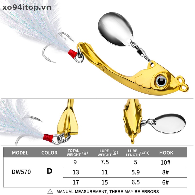Mồi Câu Cá Giả Bằng Kim Loại 9g 13g 17g XOITOP