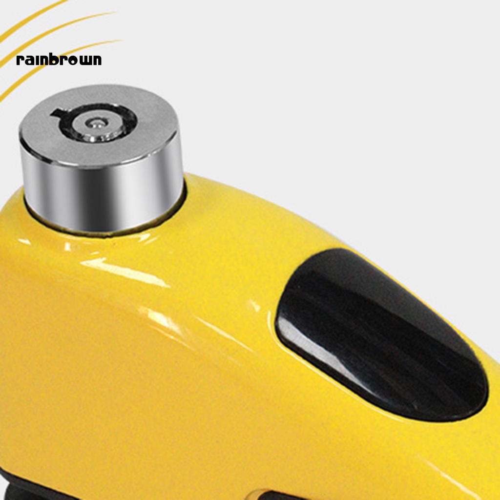 &lt; Rainbrown &gt; Ổ Khóa Đĩa Báo Động Độ Chính Xác Cao Chống Thấm Nước Chống Trộm Bằng Hợp Kim Dạng Nhấn Cho Xe Máy