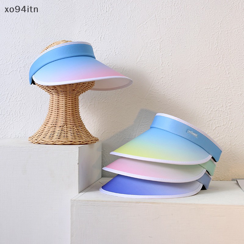 Nón Rộng Vành Che Phủ Mặt Chống Tia UV Màu Sắc Gradient Dành Cho Nữ