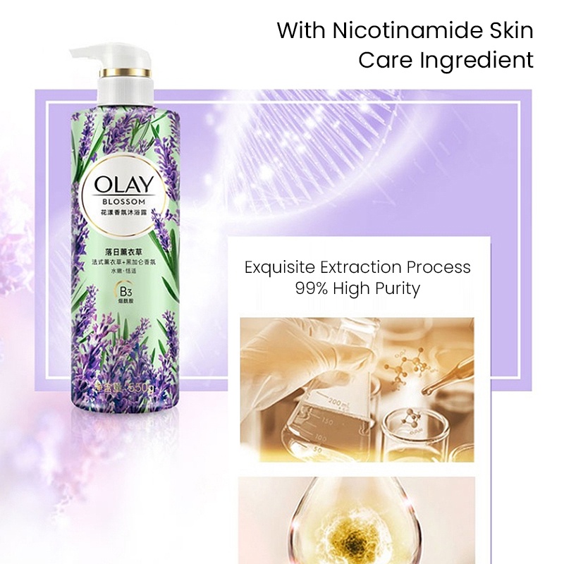 Gel Tắm Toàn Thân Chiết Xuất Hoa Anh Đào Niacinamide Sữa Tắm Hương Hoa Oải Hương 300ml