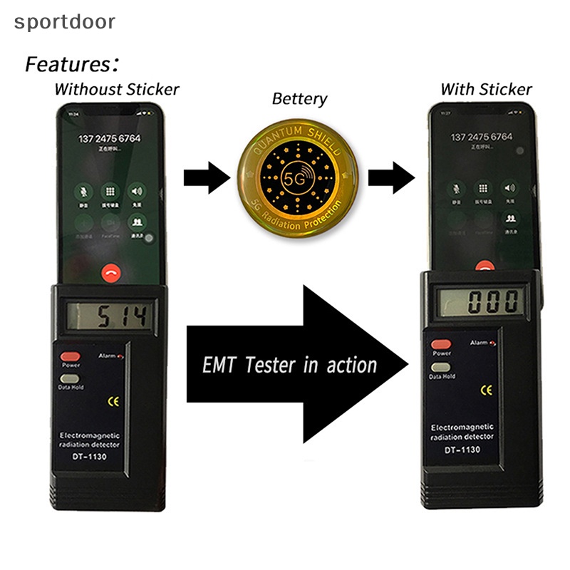 Miếng Dán Tròn Chống Bức Xạ 5G Bảo Vệ Điện Thoại / Máy Tính Laptop