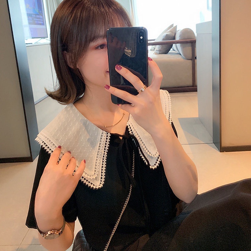 Xiang Nian Ni Đầm Dài Qua Gối Dáng Rộng Cổ Búp Bê Thời Trang Mùa Hè Cho Nữ