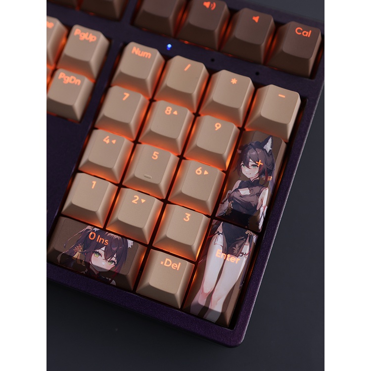 Tingyun Keycaps Cherry Profile Honkai Star Rail Anime PBT Dye Sub Cơ Keycap